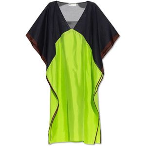 Tory Burch, Dames, Jurken, Veelkleurig, Maat: L Zijde,