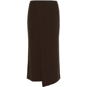 Gestuz - GZmanzi Skirt - Wikkelrok - Bruin - Gebreide Constructie