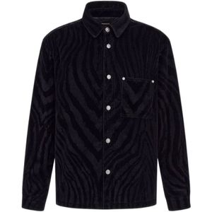 Roberto Cavalli, Heren, Overhemden, Zwart, Maat: XL