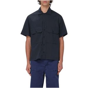Ten C, Heren, Overhemden, Blauw, Maat: L Katoen,