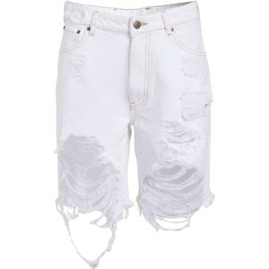 Ser.o.ya, Dames, Korte broeken, Wit, Maat: W23 Denim,