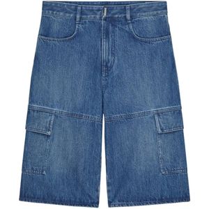 Givenchy, Heren, Korte broeken, Blauw, Maat: W30 Denim,
