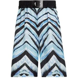 Roberto Cavalli, Heren, Korte broeken, Veelkleurig, Maat: 2XL Zijde,