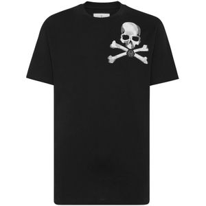 Philipp Plein, Heren, Tops, Zwart, Maat: 2XL Katoen,