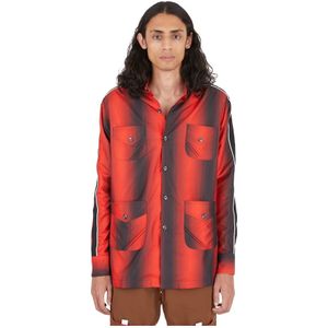 Ahluwalia, Heren, Overhemden, Rood, Maat: S Poliester,