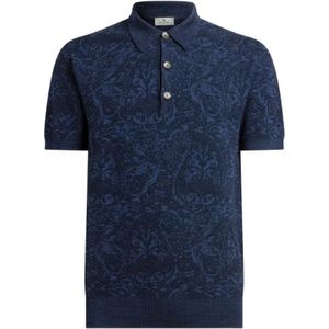 Etro, Heren, Tops, Blauw, Maat: 2XL Katoen,