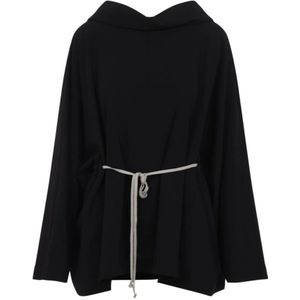 Rick Owens, Dames, Sweatshirts & Hoodies, Zwart, Maat: ONE Size