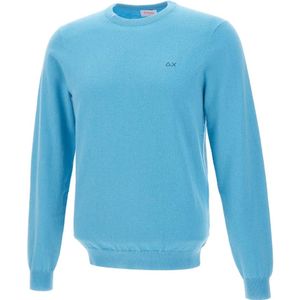 Sun68, Heren, Truien, Blauw, Maat: S Katoen,