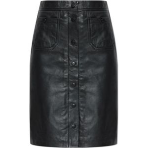Munthe, Dames, Rokken, Zwart, Maat: XS Leer,