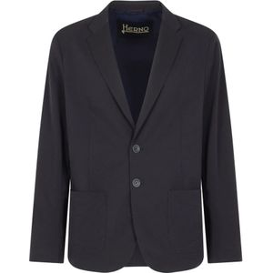 Herno, Heren, Jassen, Blauw, Maat: 3XL Viscose,