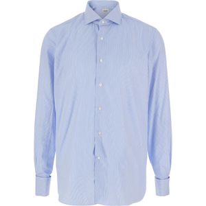 Alessandro Gherardi, Heren, Overhemden, Blauw, Maat: 2XL Katoen,