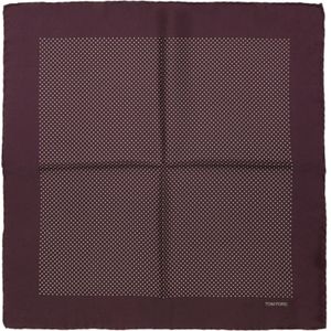 Tom Ford - Zijden Zakdoek - Bordeaux - 39x39 cm - Met Stippen