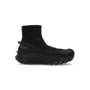 Moncler Trailgrip Knit hoge sneakers , Black , Heren , Maat: 44 EU