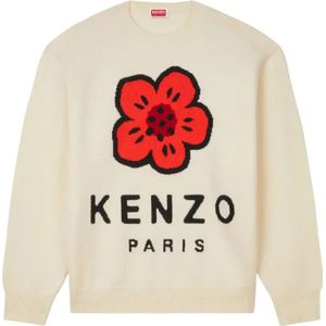Kenzo, Heren, Sweatshirts & Hoodies, Wit, Maat: S Katoen,
