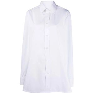 Maison Margiela, Dames, Blouses & Shirts, Wit, Maat: XS Katoen,