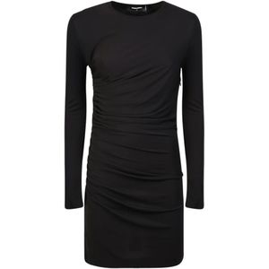 Dsquared2, Dames, Jurken, Zwart, Maat: S Viscose,