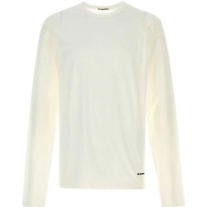 Jil Sander, Heren, Tops, Wit, Maat: L Katoen,