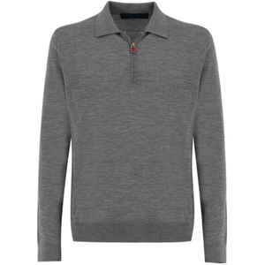 Kiton, Heren, Truien, Grijs, Maat: L Wol,
