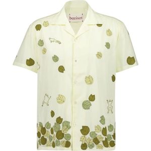 Baziszt, Heren, Overhemden, Geel, Maat: L Katoen,