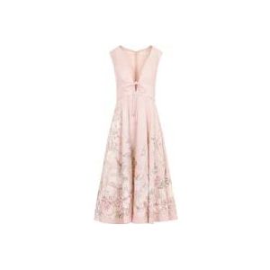 Zimmermann Roze & Paarse Jurk Aw24 , Pink , Dames , Maat: XS