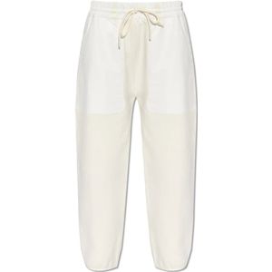Moncler, Dames, Broeken, Beige, Maat: M Katoen,