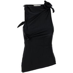 Coperni, Dames, Tops, Zwart, Maat: XS Polyamide,