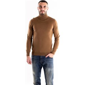 Paolo Pecora, Heren, Truien, Bruin, Maat: S Wol,