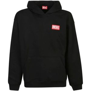 Diesel, Heren, Sweatshirts & Hoodies, Zwart, Maat: L Katoen,