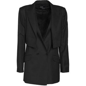 Karl Lagerfeld, Dames, Jassen, Zwart, Maat: M Viscose,
