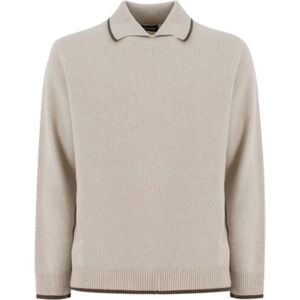 Drumohr, Heren, Truien, Beige, Maat: 3XL Kasjmier,