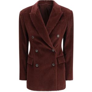 Brunello Cucinelli, Dames, Jassen, Rood, Maat: 3XS Katoen,