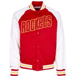 Mitchell & Ness, Heren, Jassen, Rood, Maat: S Satijn,