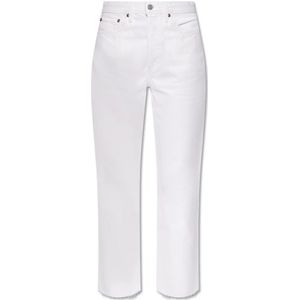 Re/Done, Dames, Jeans, Wit, Maat: W27 Katoen,
