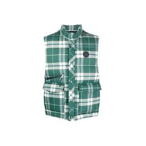 Woolrich Evergreen Check Aleutian Vest , Green , Heren , Maat: M