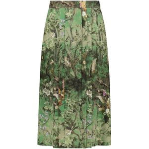 Alberta Ferretti, Dames, Rokken, Groen, Maat: 2XS Zijde,