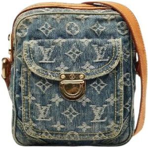 Louis Vuitton Vintage, Dames, Pre-owned, Blauw, Maat: ONE Size Denim,