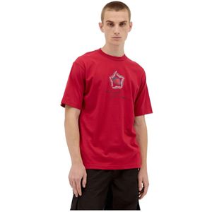 ICE & Techno, Heren, Tops, Rood, Maat: S Katoen,