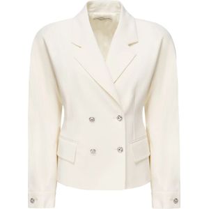 Alessandra Rich, Dames, Jassen, Wit, Maat: XS Wol,