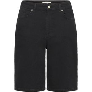 Part Two, Dames, Korte broeken, Zwart, Maat: L Denim,