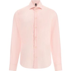 Boggi Milano - Ultimate Non Iron Slim Fit - Overhemd - Roze - Katoen