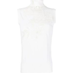 Ermanno Scervino, Dames, Tops, Wit, Maat: S Wol,