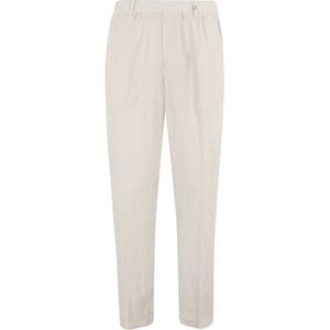 Myths, Heren, Broeken, Wit, Maat: 3XL Linnen,