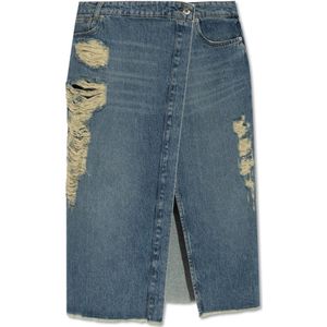 Blumarine, Dames, Rokken, Blauw, Maat: XS Denim,