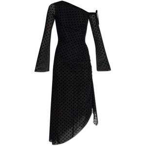 Misbhv, Dames, Jurken, Zwart, Maat: XS Leer,