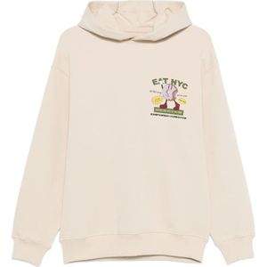 Emporio Armani, Heren, Sweatshirts & Hoodies, Beige, Maat: S Katoen,