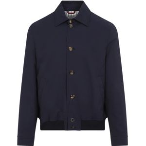 Brunello Cucinelli, Heren, Jassen, Blauw, Maat: L Katoen,