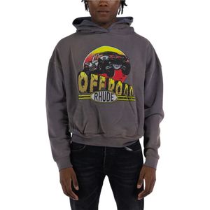 Rhude, Heren, Sweatshirts & Hoodies, Grijs, Maat: L Katoen,