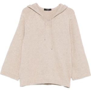 Weekend Max Mara, Dames, Sweatshirts & Hoodies, Beige, Maat: S Wol,