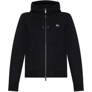 Burberry, Heren, Sweatshirts & Hoodies, Zwart, Maat: XS Katoen,