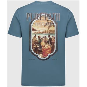 Pure Path, Heren, Tops, Blauw, Maat: L Katoen,